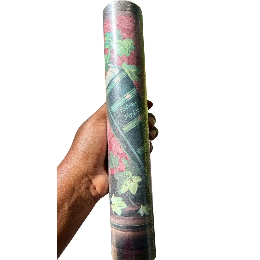 Vintage Y2K/90s Sunworthy Wallpaper Border 5yd Burgundy Green Book Theme New